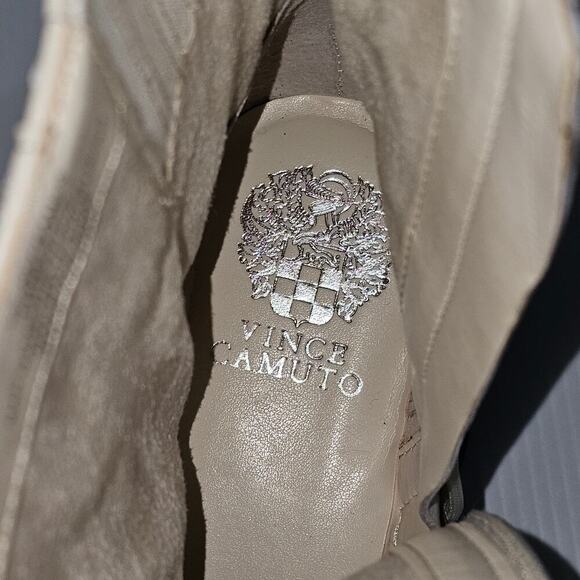 NEW Vince Camuto Neframes Ankle Boot Women 10 Cream Leather Chunky Sole Platform - Picture 13 of 16